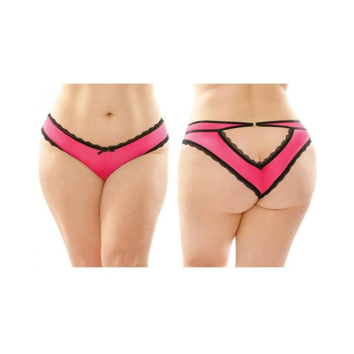 Dahlia Cheeky Hipster Panty With Lace Trim And Keyhole Cutout 6-pack Q/s Pink | SexToy.com