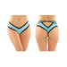 Dahlia Cheeky Hipster Panty With Lace Trim And Keyhole Cutout 6-pack L/xl Turquoise | SexToy.com