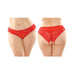 Cassia Crotchless Lace And Mesh Panty 6-pack Q/s Red | SexToy.com