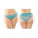 Cassia Crotchless Lace And Mesh Panty 6-pack Q/s Turquoise | SexToy.com