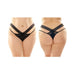Daphne Microfiber Brazilian-cut Panty With Criss-cross Lace Waistband 6-pack Q/s Black | SexToy.com