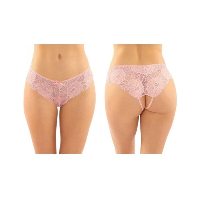 Poppy Crotchless Floral Lace Panty 6-pack S/m Pink | SexToy.com