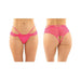 Posey Strappy Lace And Microfiber Crotchless Panty 6-pack S/m Pink | SexToy.com