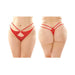Jasmine Strappy Lace Thong With Front Keyhole Cutout 6-pack Q/s Red | SexToy.com