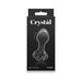 Crystal Rose Glass Anal Plug Black | SexToy.com