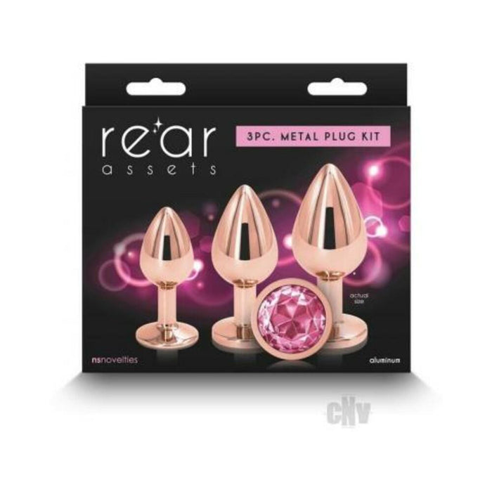 Rear Assets 3-piece Trainer Kit Rose Gold Pink | SexToy.com