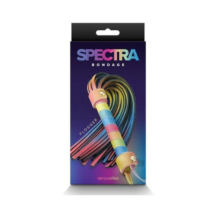 Spectra Bondage Flogger Rainbow