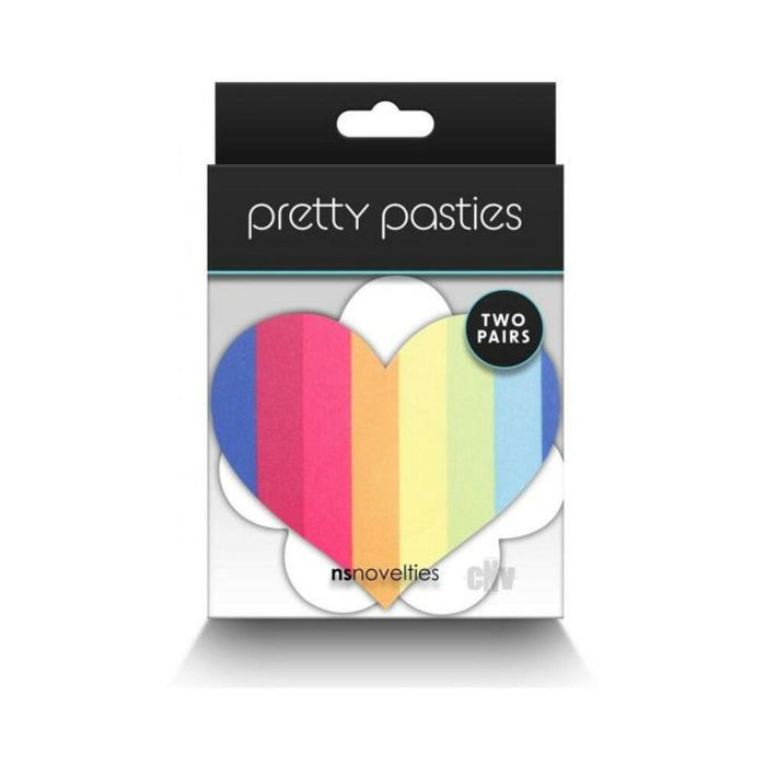 Pretty Pasties Pride Heart & Flower Rainbow 2 Pair