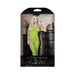 Sheer Cosmic Love Strappy Geometric Gartered Bodystocking Neon Green O/s | SexToy.com