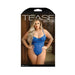 Tease Abby Bodysuit With Structured Elastic Detail, Thong-cut Back And Snap Closure Cobalt Blue 3x/4 | SexToy.com