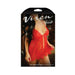 Vixen Late Night Serenade Front Clasp Lace Babydoll & Crotchless G-string Panty Red O/s | SexToy.com