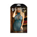 Vixen Teal Me When Halter Net Dress With Floral Lace Design Teal O/s | SexToy.com