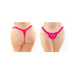 Flora Ruffled Lace Crotchless Pearl Thong Pink Queen | SexToy.com