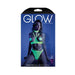 Glow Double Take Strappy Harness Open-shelf Bra & Cage Thong Neon Lemon M/l | SexToy.com