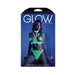 Glow Double Take Strappy Harness Open-shelf Bra & Cage Thong Neon Lemon L/xl | SexToy.com