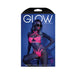 Glow Lights Off Lace Halter Bralette & Cage Panty Neon Pink L/xl | SexToy.com