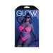 Glow Lights Off Lace Halter Bralette & Cage Panty Neon Pink Qs | SexToy.com