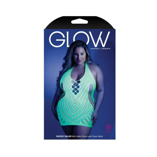 Glow Shock Value Halter Dress Neon Green Qs | SexToy.com