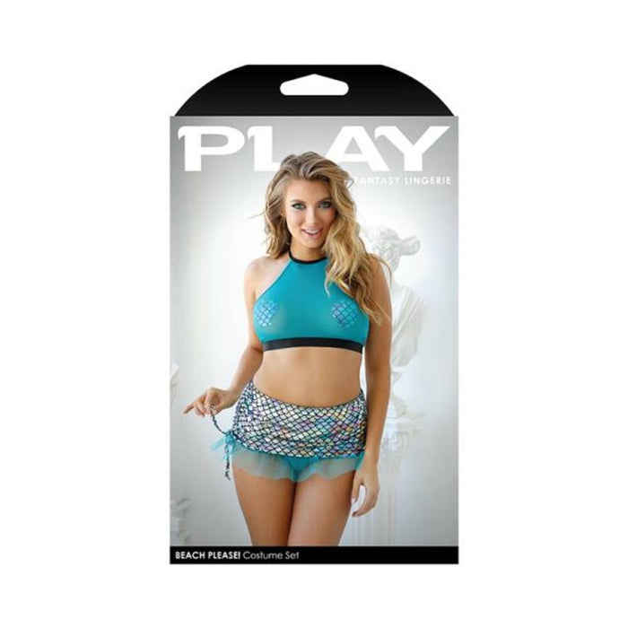 Play Beach Please Mermaid Costume L/xl Teal