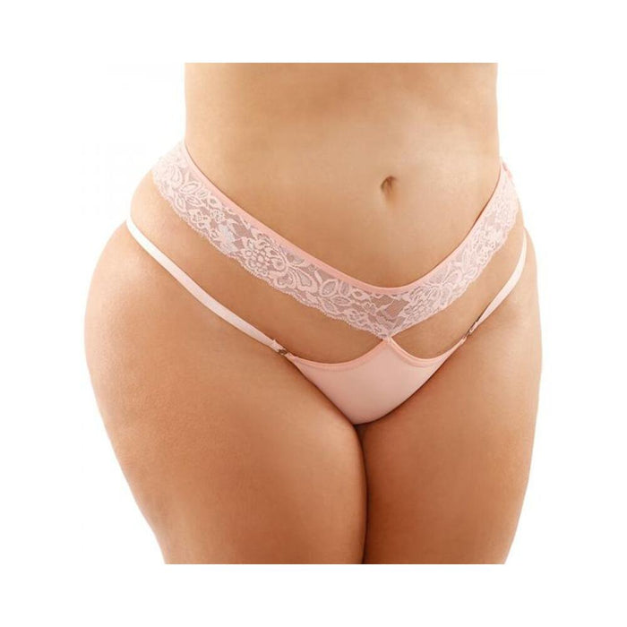 Ren Microfiber Panty With Double-strap Waistband Light Pink Queen