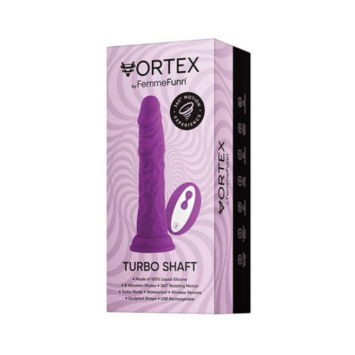 Femmefunn Vortex Turbo Shaft 2.0 Rotating And Vibrating Dildo Purple | SexToy.com