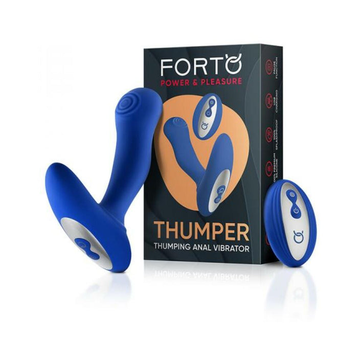 Forto Thumping Anal Vibrator Blue