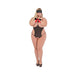 Ms Love & Bondage Sm Teddy & 2-piece Set Black Queen | SexToy.com