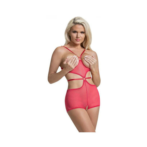 Ms Diamond Girl Cupless Romper Watermelon L/xl | SexToy.com