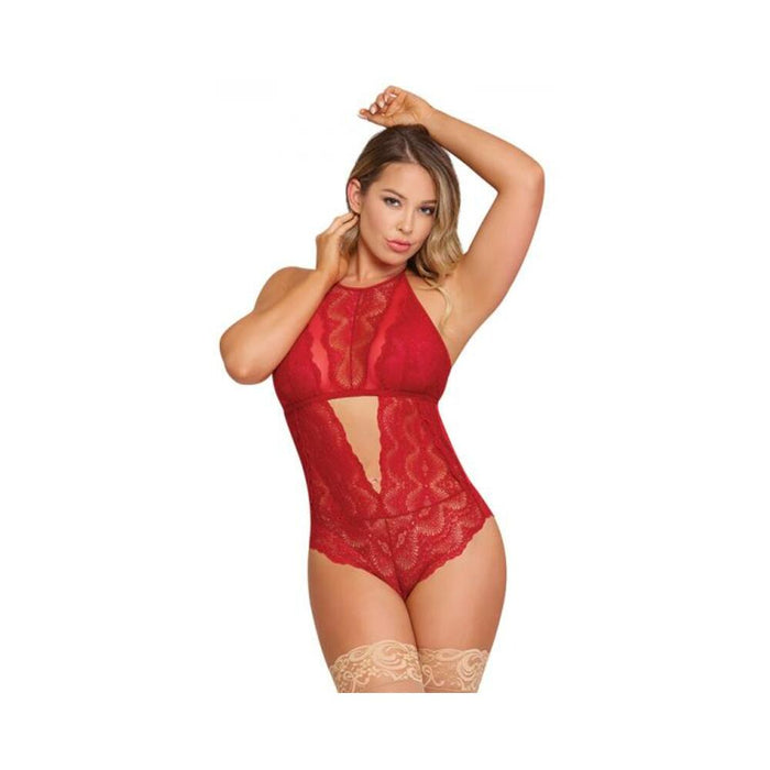 Magic Silk Sugar & Spice Teddy With Snap Crotch Red S/m | SexToy.com