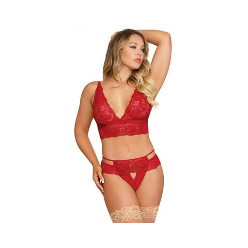 Magic Silk Sugar & Spice Bra & Panty Set Red S/m | SexToy.com