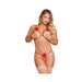 Magic Silk Marabou Cupless & Crotchless Bra & Panty Set Red S/m | SexToy.com