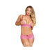 Magic Silk Tickled Pink Demi Bra & Split-crotch Short Pink Queen | SexToy.com