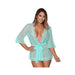 Magic Silk Seabreeze Robe W Lace Trim Turquoise S/m | SexToy.com