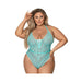 Magic Silk Seabreeze Teddy W Snap Crotch Turrquise Queen  Size | SexToy.com