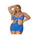 Magic Silk Sassy Cutout Dress & G-string Set Cobalt Queen | SexToy.com