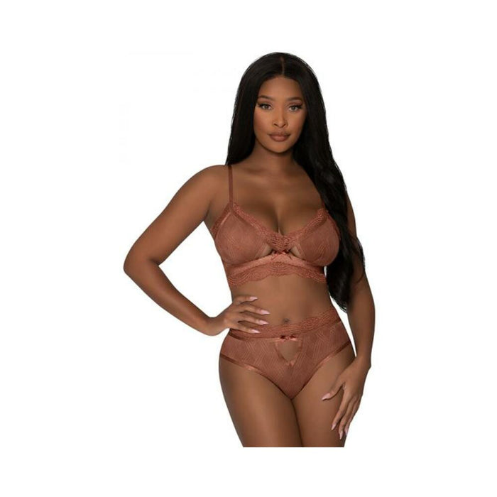 Magic Silk Caramel Kiss Bralette & G-string Panty Carmel S/m | SexToy.com