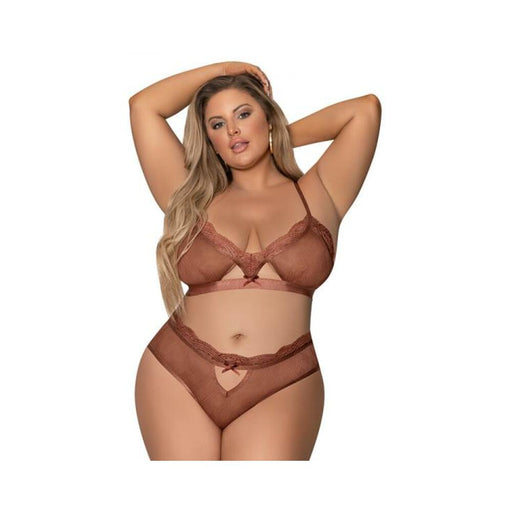 Magic Silk Caramel Kiss Bralette & G-string Panty Caramel Queen  Size | SexToy.com