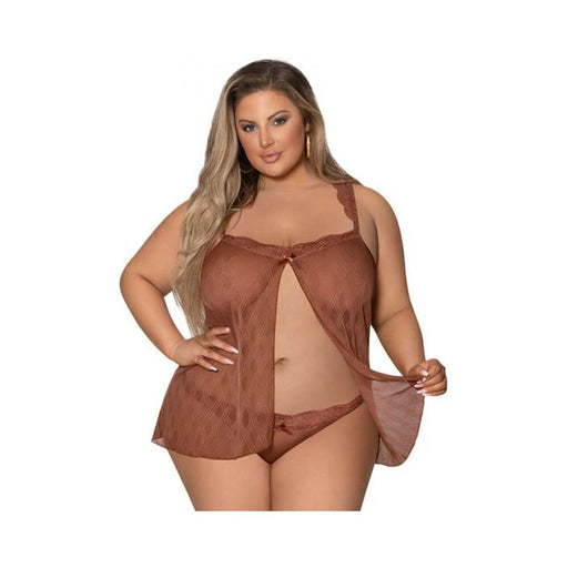 Magic Silk Caramel Kiss Baby Doll & Thong  Carmel Queen  Size | SexToy.com