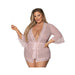 Magic Silk Seabreeze Robe W Lace Trim Blush Queen  Size | SexToy.com