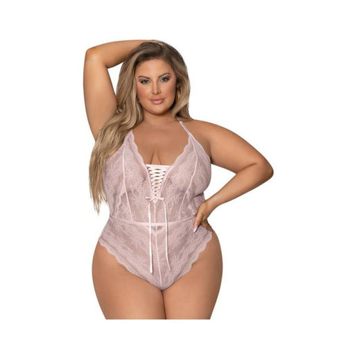 Magic Silk Seabreeze Teddy W Snap Crotch Blush Queen  Size | SexToy.com