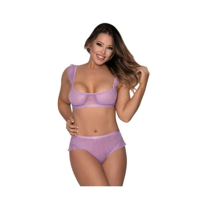 Magic Silk Girl Next Door Bralette & Panty Lilac S/m | SexToy.com