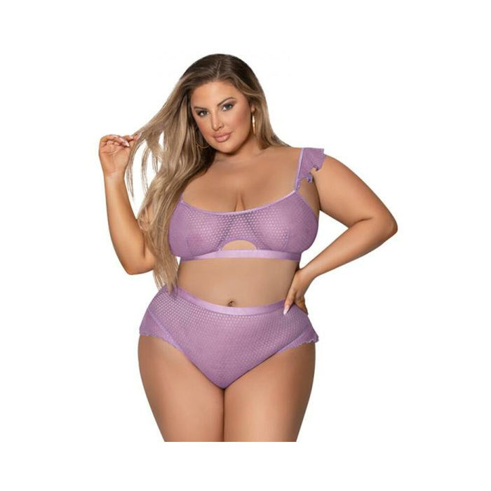 Magic Silk Girl Next Door Bralette & Panty Lilac Queen Size | SexToy.com