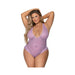 Magic Silk Girl Next Door Plunge Teddy Lilac Queen Size | SexToy.com