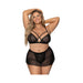 Magic Silk Girl Next Door Bralette W Skirt Black Queen Size | SexToy.com