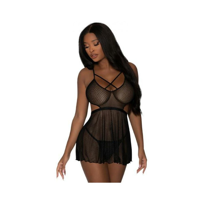 Magic Silk Girl Next Door Babydoll & Panty Black S/m | SexToy.com