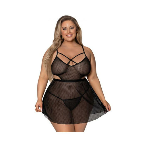 Magic Silk Girl Next Door Babydoll & Panty Black Queen Size | SexToy.com