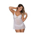 Magic Silk Modern Romance Baby Doll & Thong White S/m | SexToy.com