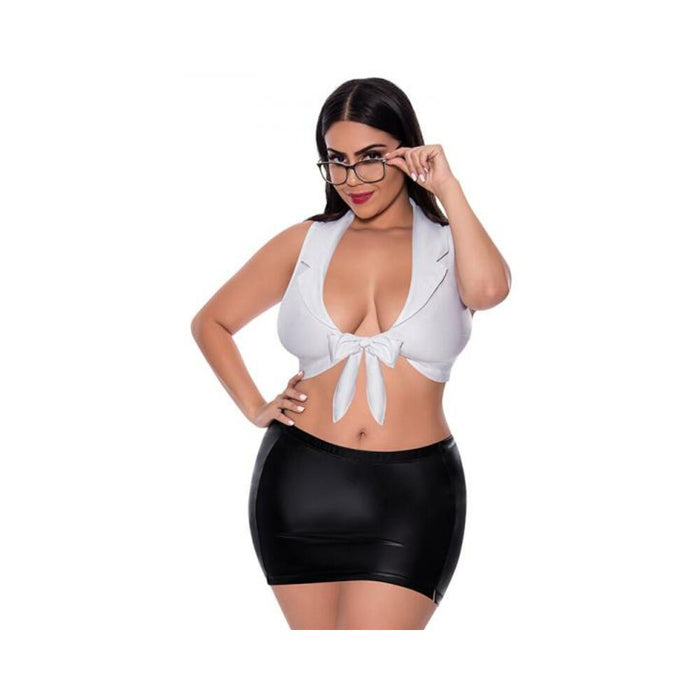 Magic Silk Dress Up Sexy Ceo Costume White Queen Size