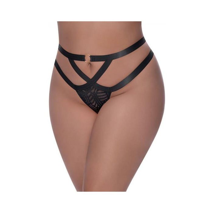 Magic Silk Rude Awakening Cheeky Panty Black Queen Size