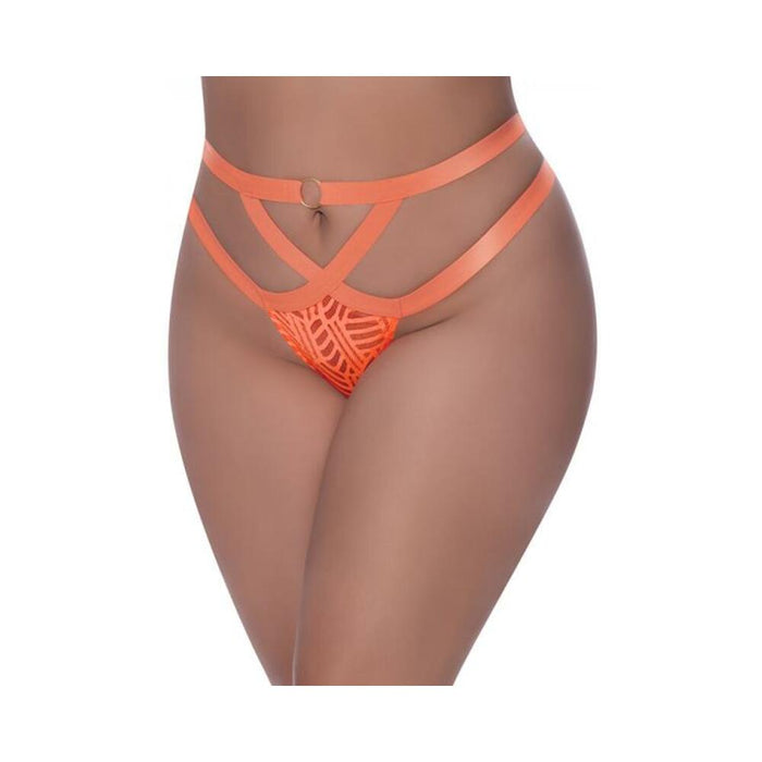 Magic Silk Rude Awakening Cheeky Panty Neon Orange Queen Size